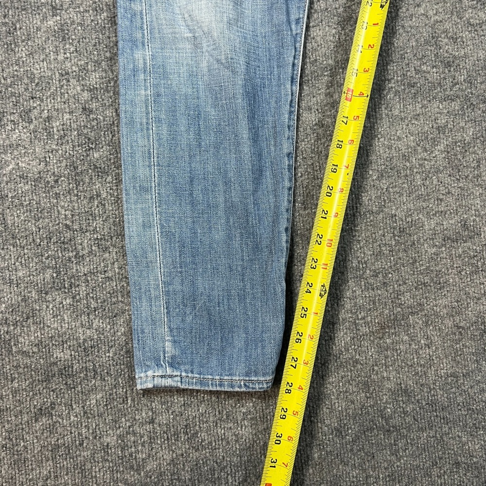 Lucky Brand Sienna Cigarette Straight Jeans Women 4/27 Blue Patchwork Distressed - Picture 3 of 15